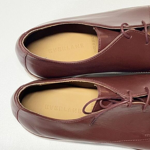 EVERLANE The Modern Oxford in Oxblood Leather Shoes Size 10 New - Picture 9 of 16